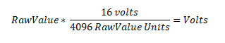 raw value to volts